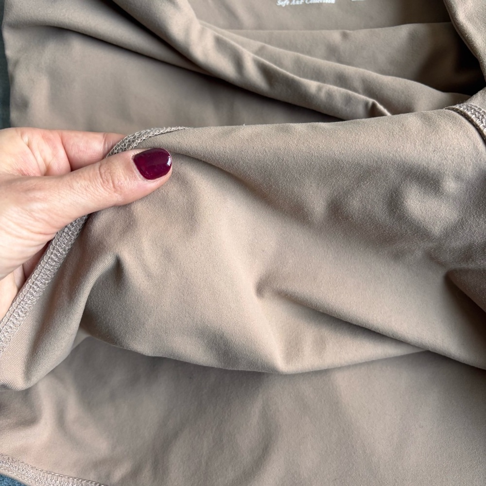 Abercrombie Soft Af collection Bodysuit Grey Brown Large EUC - Picture 4 of 7